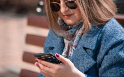 Lady looking down at her phone