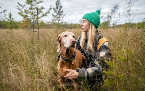 Dog walker under stress